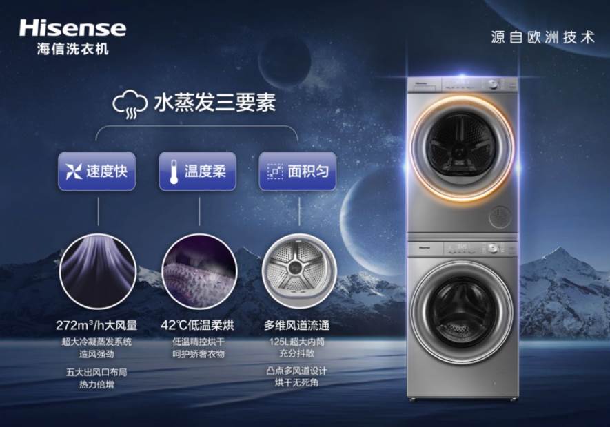 蒸發“三要素”：海信大風量熱泵干衣機，以專業技術定義新烘護